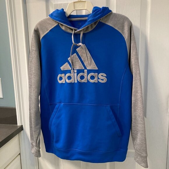 Adidas Men's Climawarm Hoodie Blue and Gray Size Medium - Picture 6 of 6
